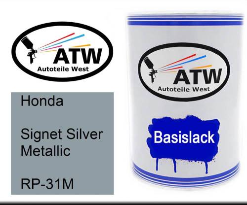 Honda, Signet Silver Metallic, RP-31M: 500ml Lackdose, von ATW Autoteile West.